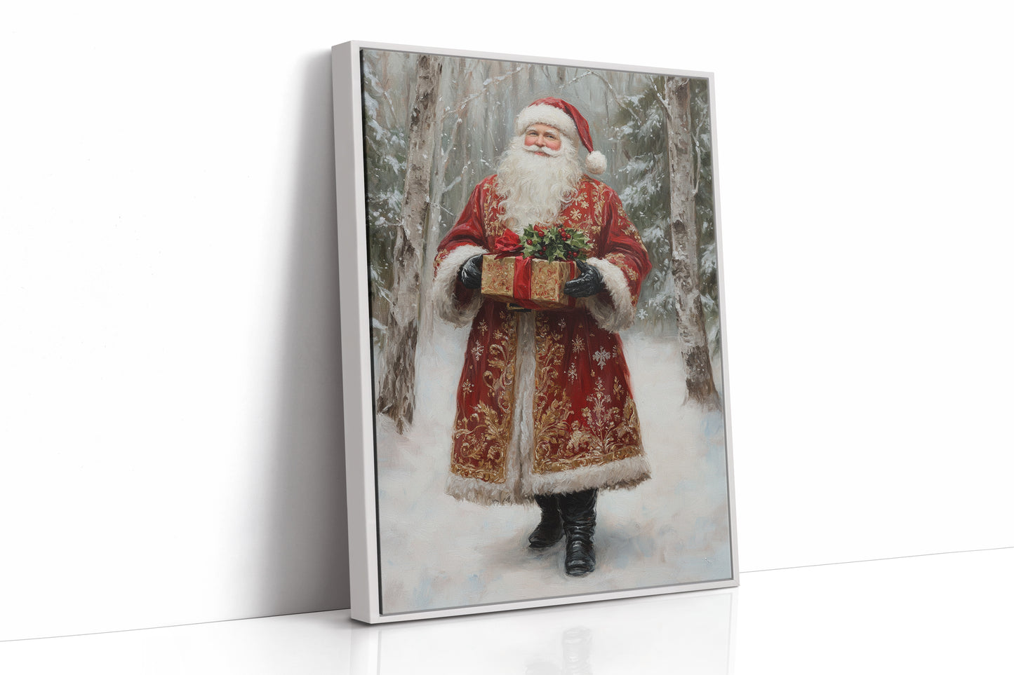 AL0129 - Premium Art Print - White Framed Canvas image 1