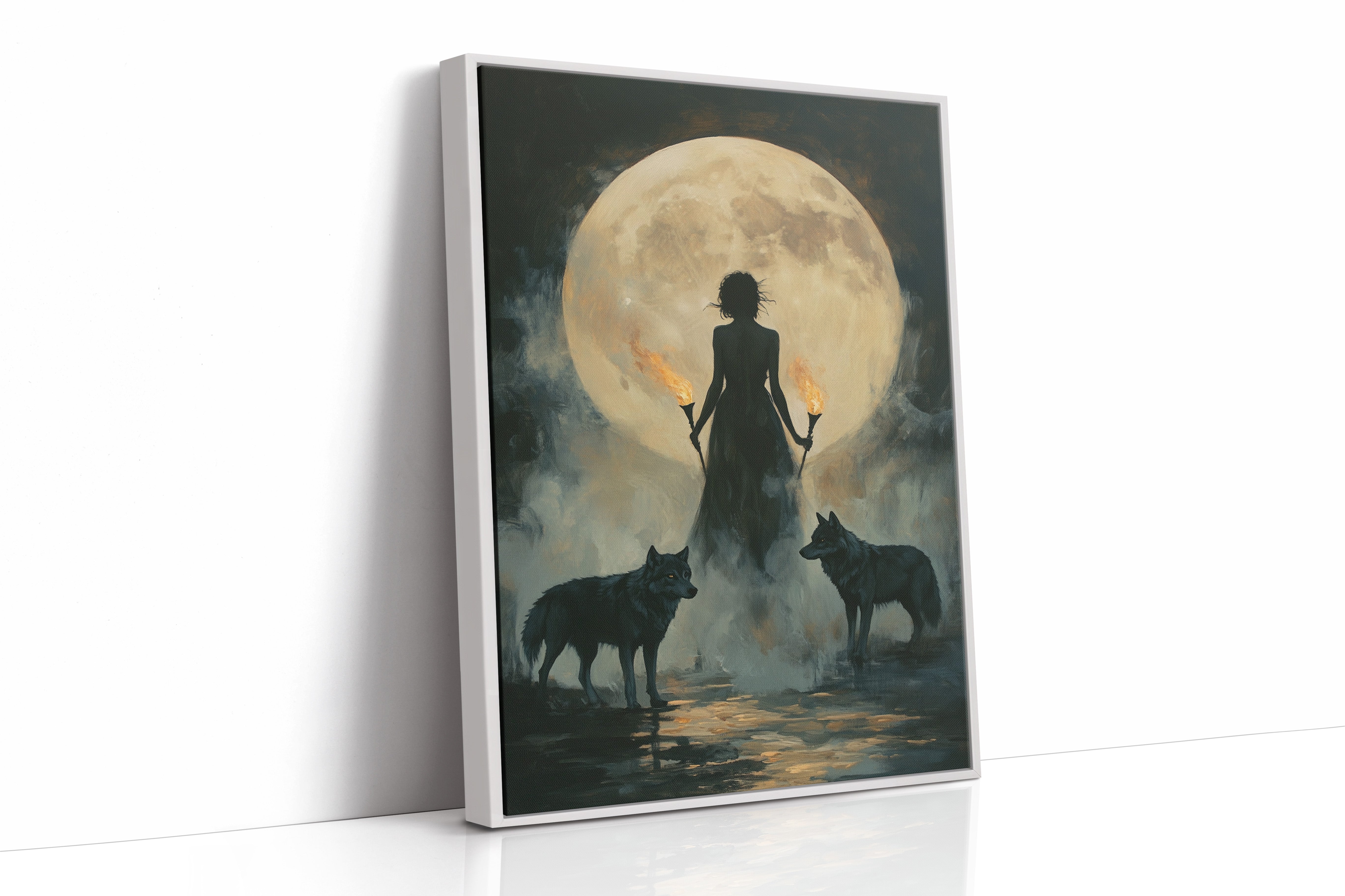 AL0131 - Premium Art Print - White Framed Canvas image 1