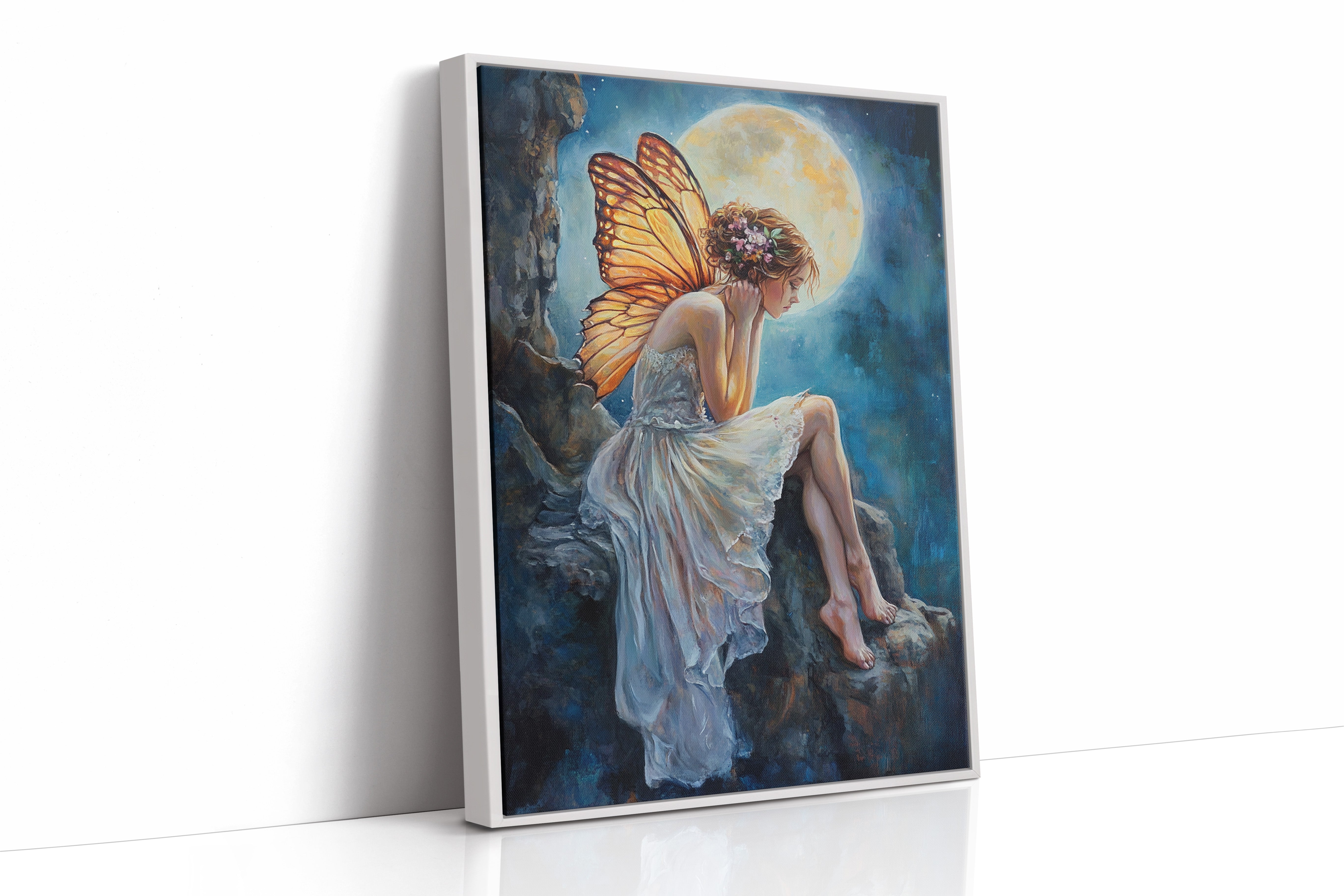 AL0134 - Premium Art Print - White Framed Canvas image 1