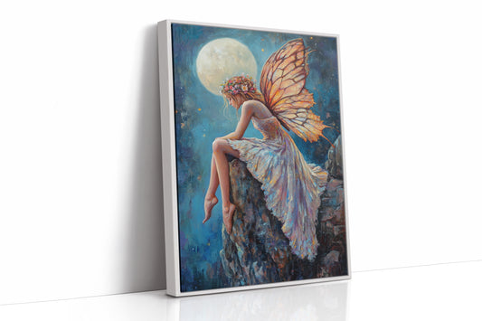 AL0135 - Premium Art Print - White Framed Canvas image 1