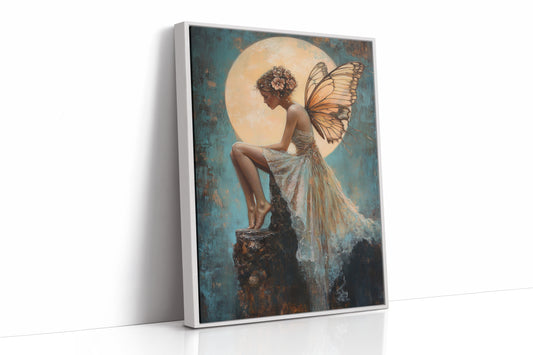 AL0136 - Premium Art Print - White Framed Canvas image 1