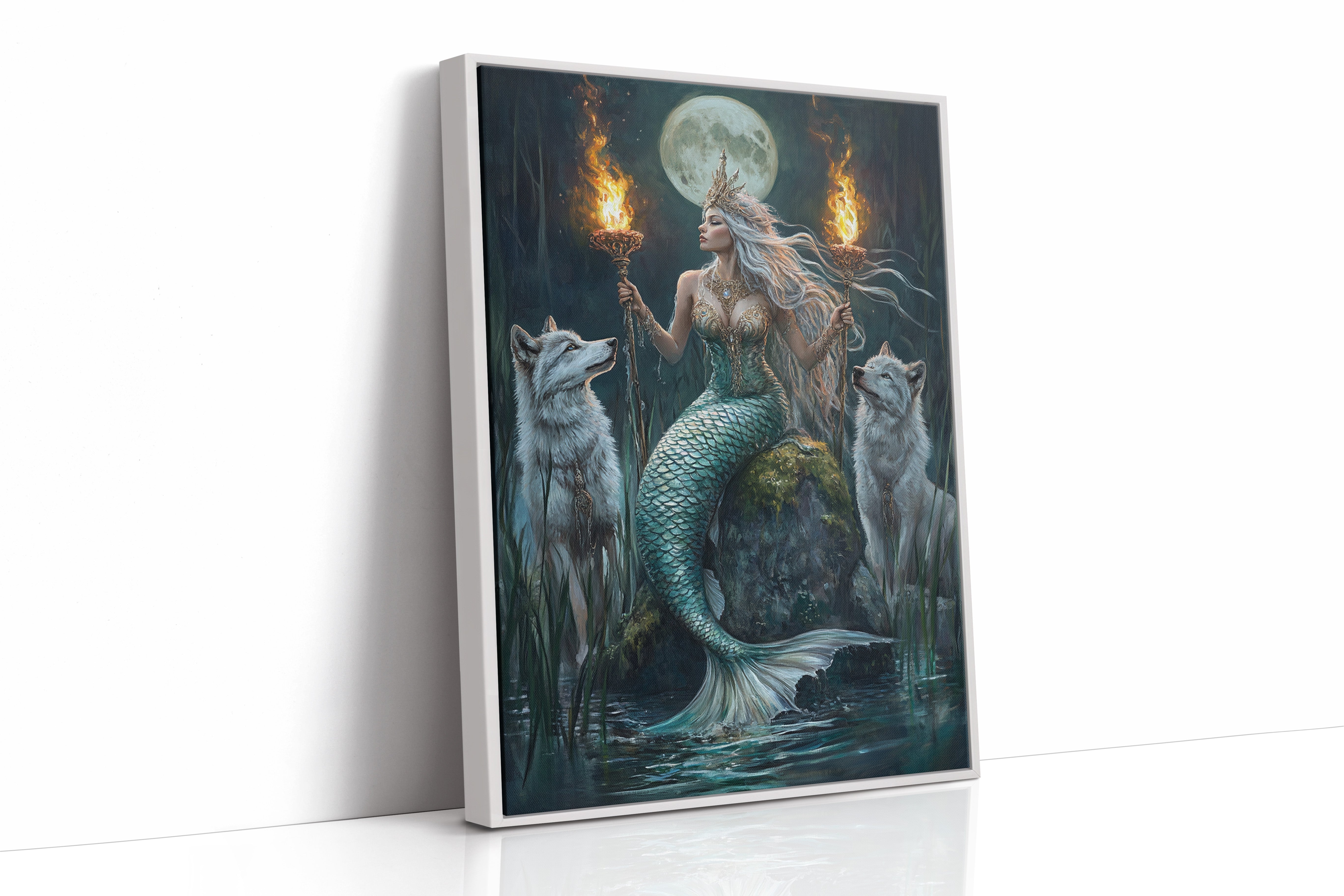 AL0140 - Premium Art Print - White Framed Canvas image 1