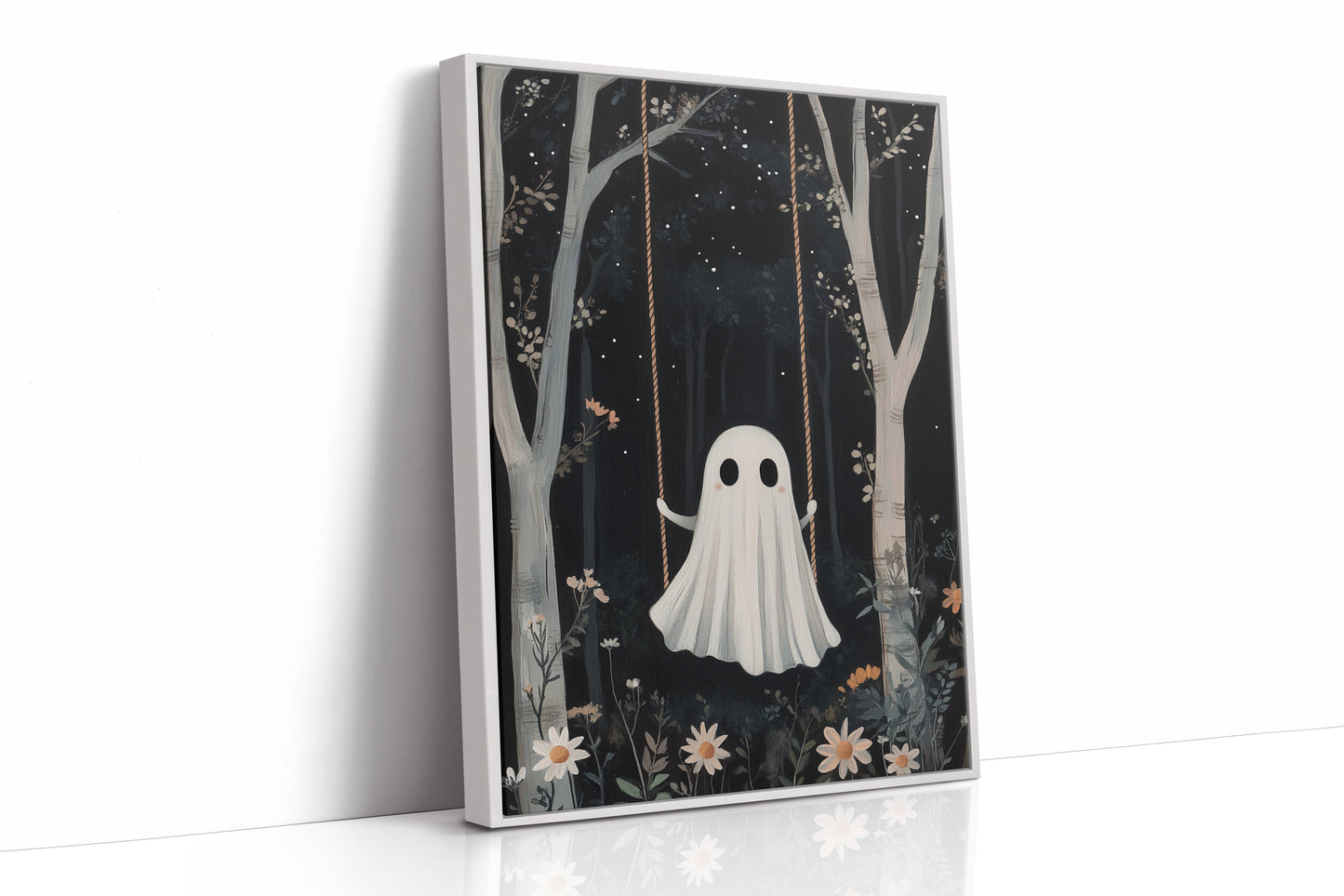 AL0155 - Premium Art Print - White Framed Canvas image 1