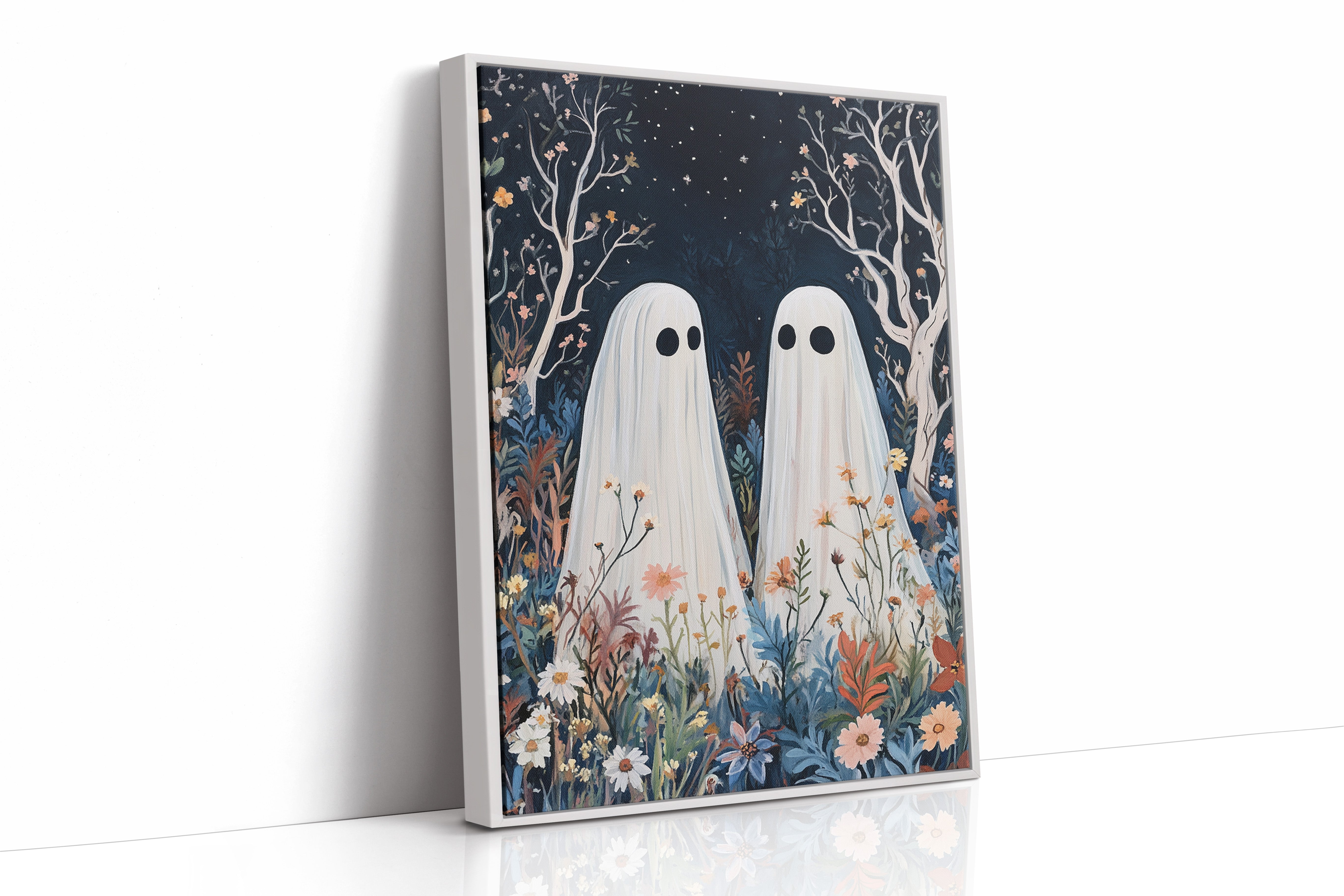 AL0157 - Premium Art Print - White Framed Canvas image 1