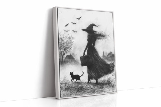 AL0163 - Premium Art Print - White Framed Canvas image 1