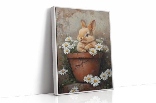 AL0166 - Premium Art Print - White Framed Canvas image 1
