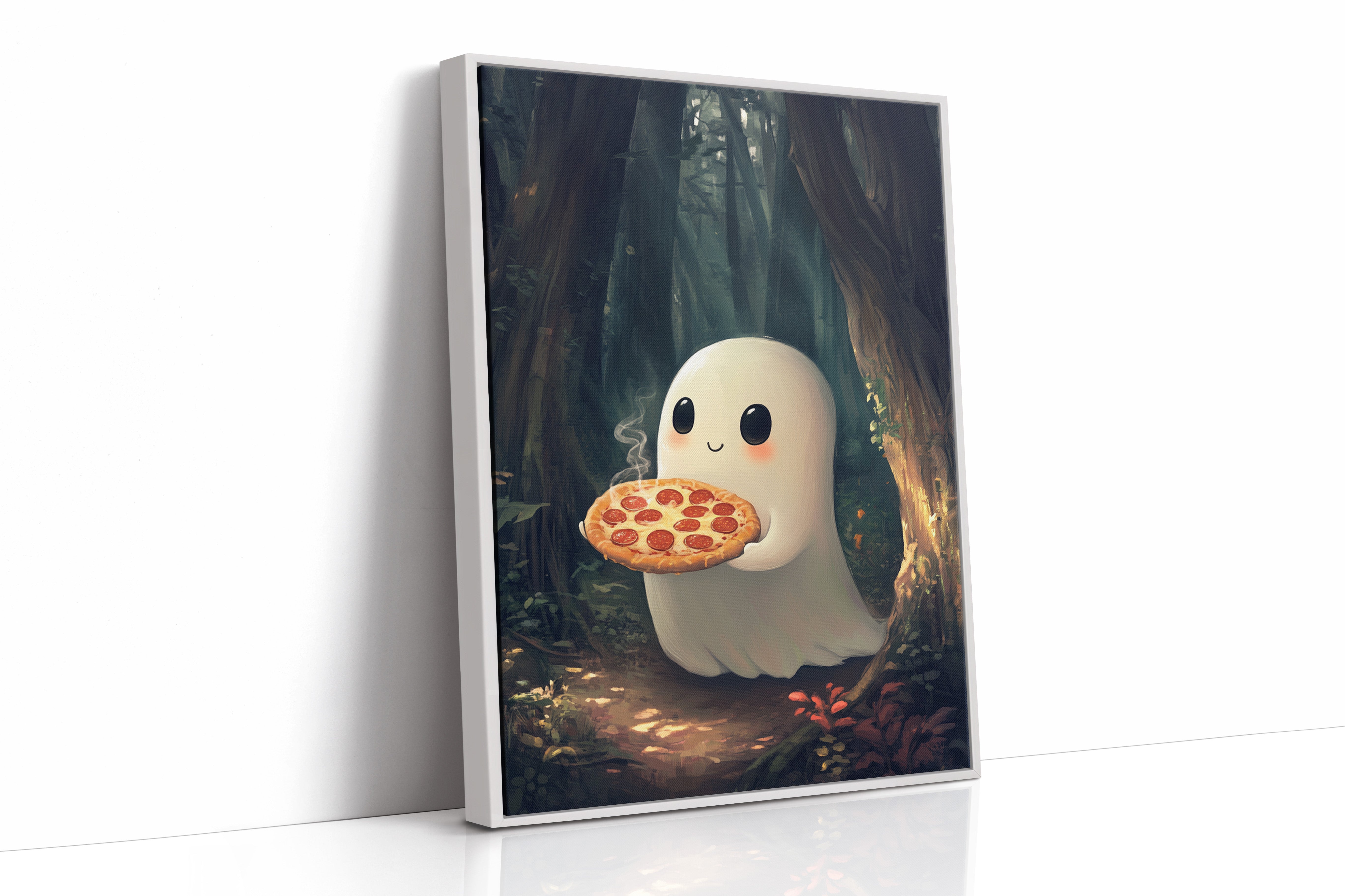 AL0168 - Premium Art Print - White Framed Canvas image 1