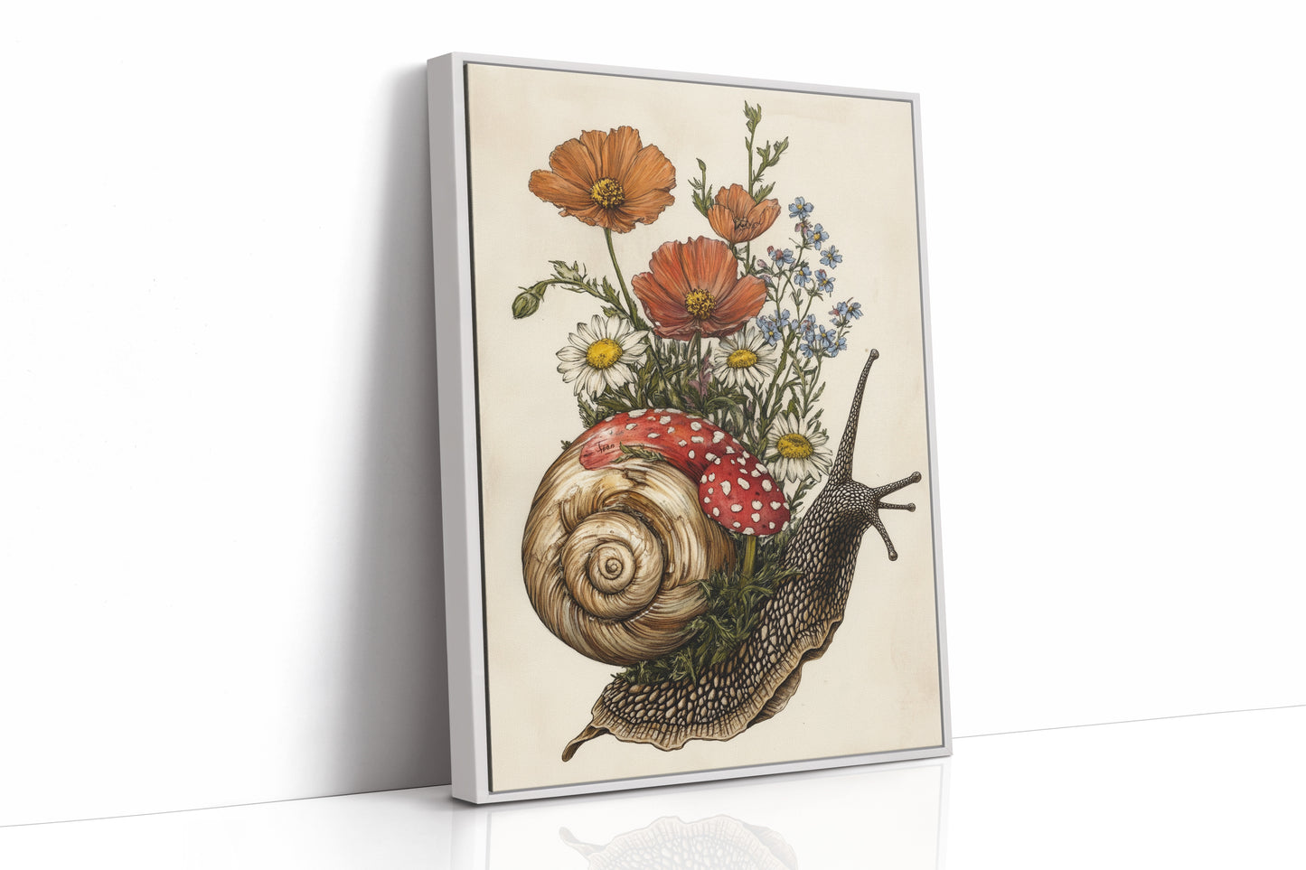 AL0173 - Premium Art Print - White Framed Canvas image 1