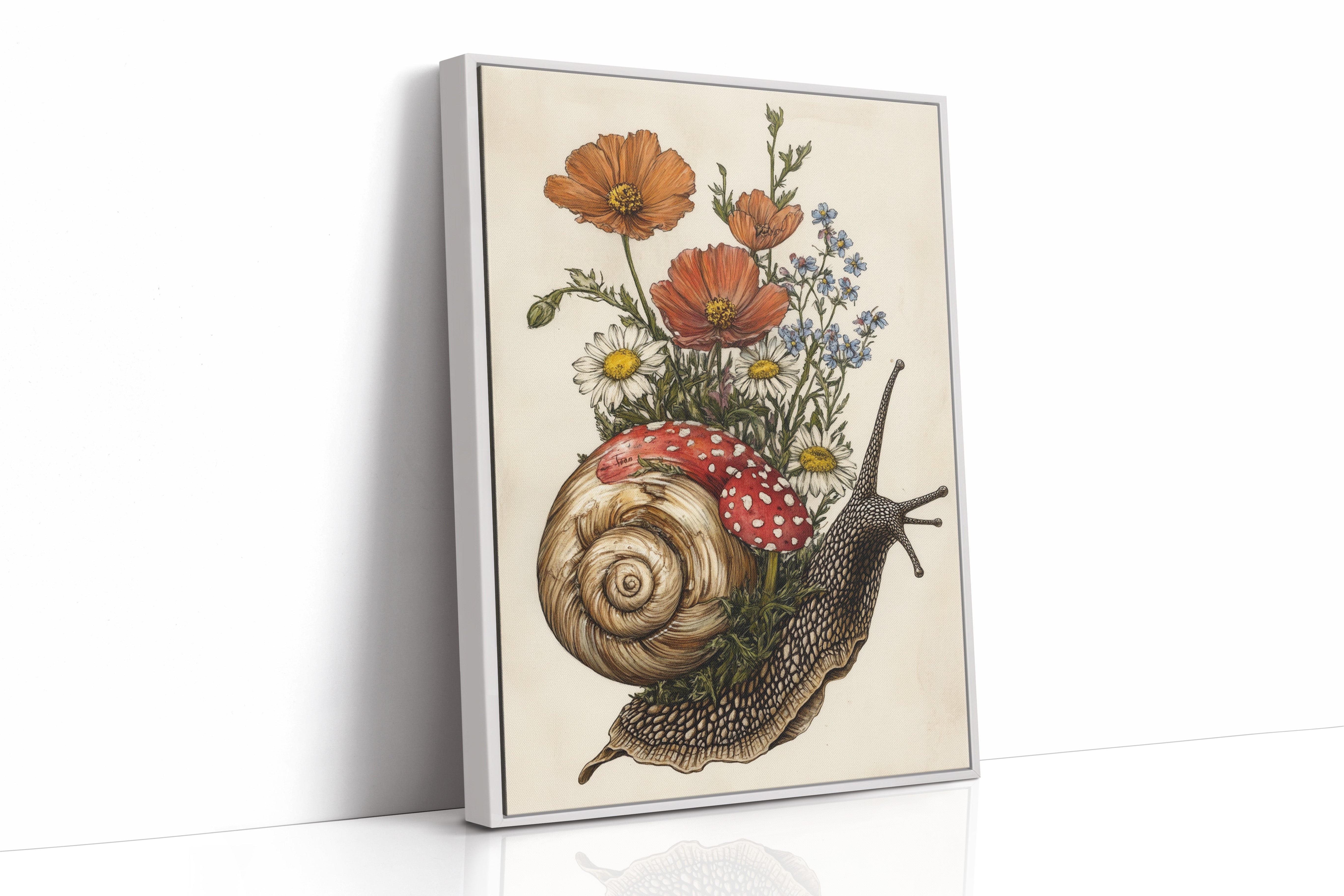 AL0173 - Premium Art Print - White Framed Canvas image 1
