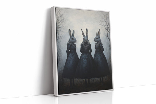 AL0177 - Premium Art Print - White Framed Canvas image 1