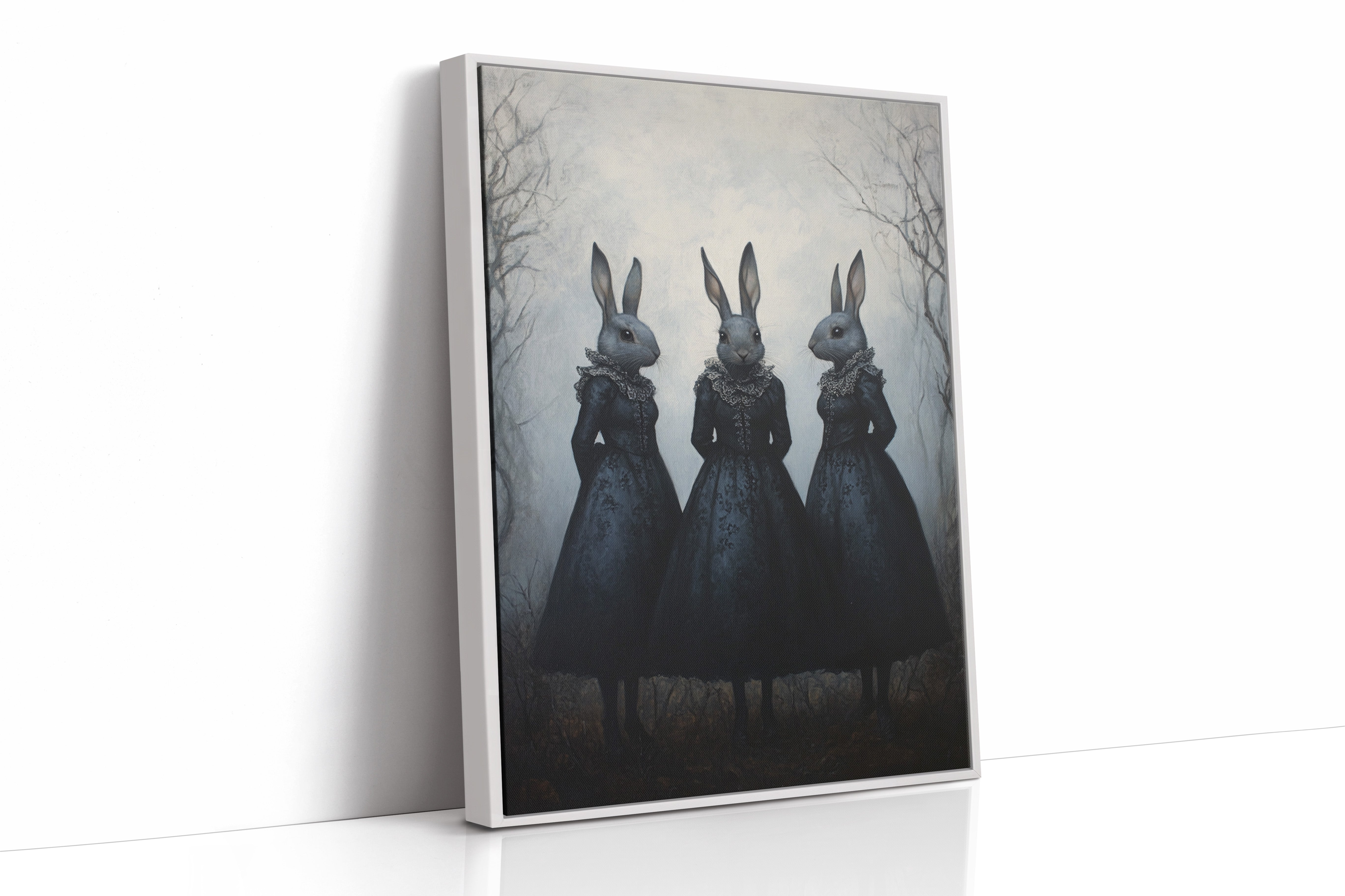 AL0177 - Premium Art Print - White Framed Canvas image 1