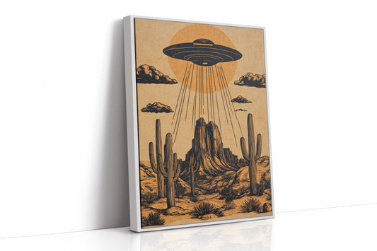 AL0183 - Premium Art Print - White Framed Canvas image 1