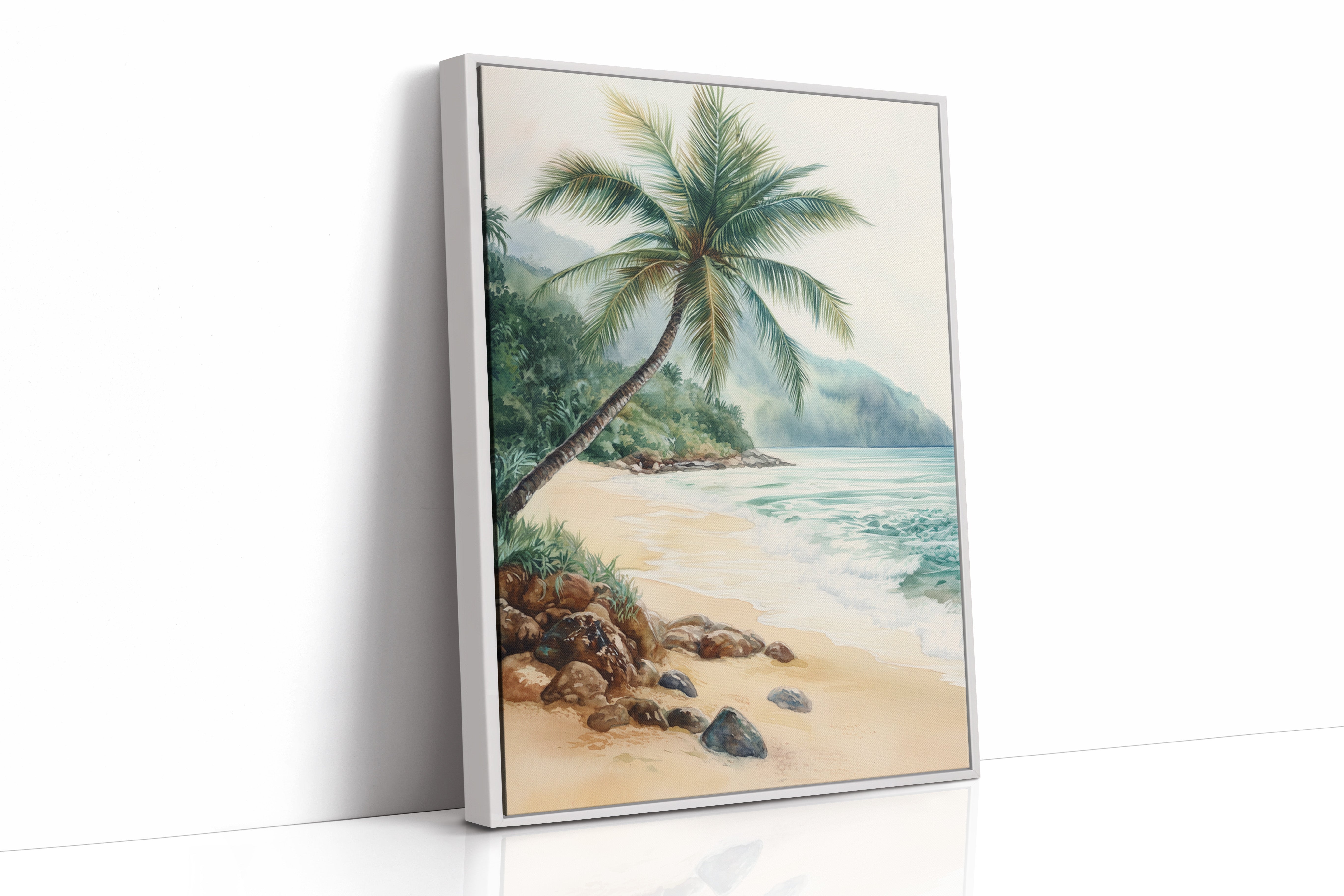 AL0209 - Premium Art Print - White Framed Canvas image 1