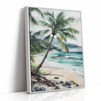 AL0210 - Premium Art Print - White Framed Canvas image 1
