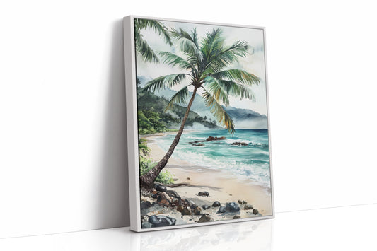 AL0210 - Premium Art Print - White Framed Canvas image 1