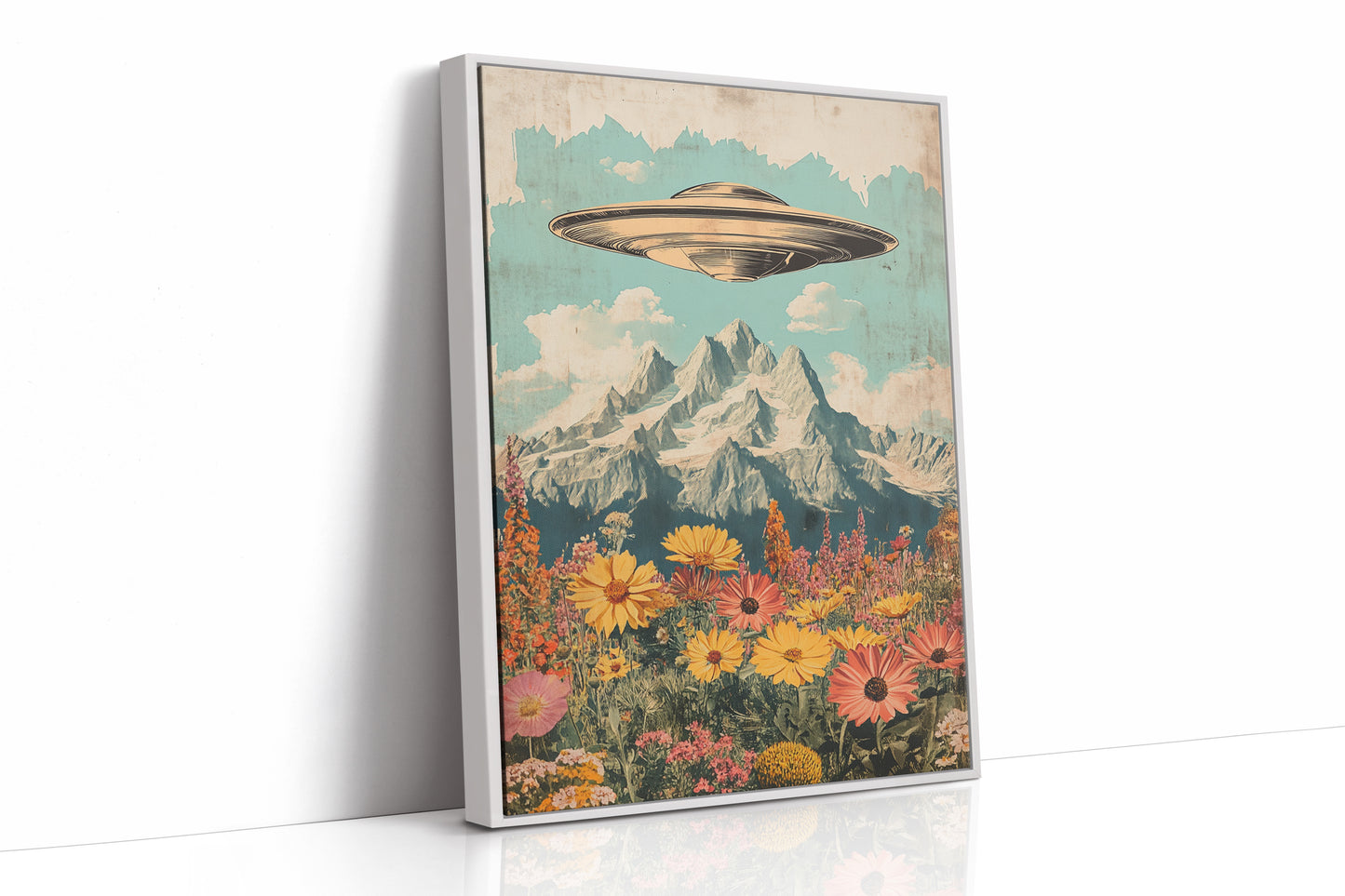 AL0214 - Premium Art Print - White Framed Canvas image 1
