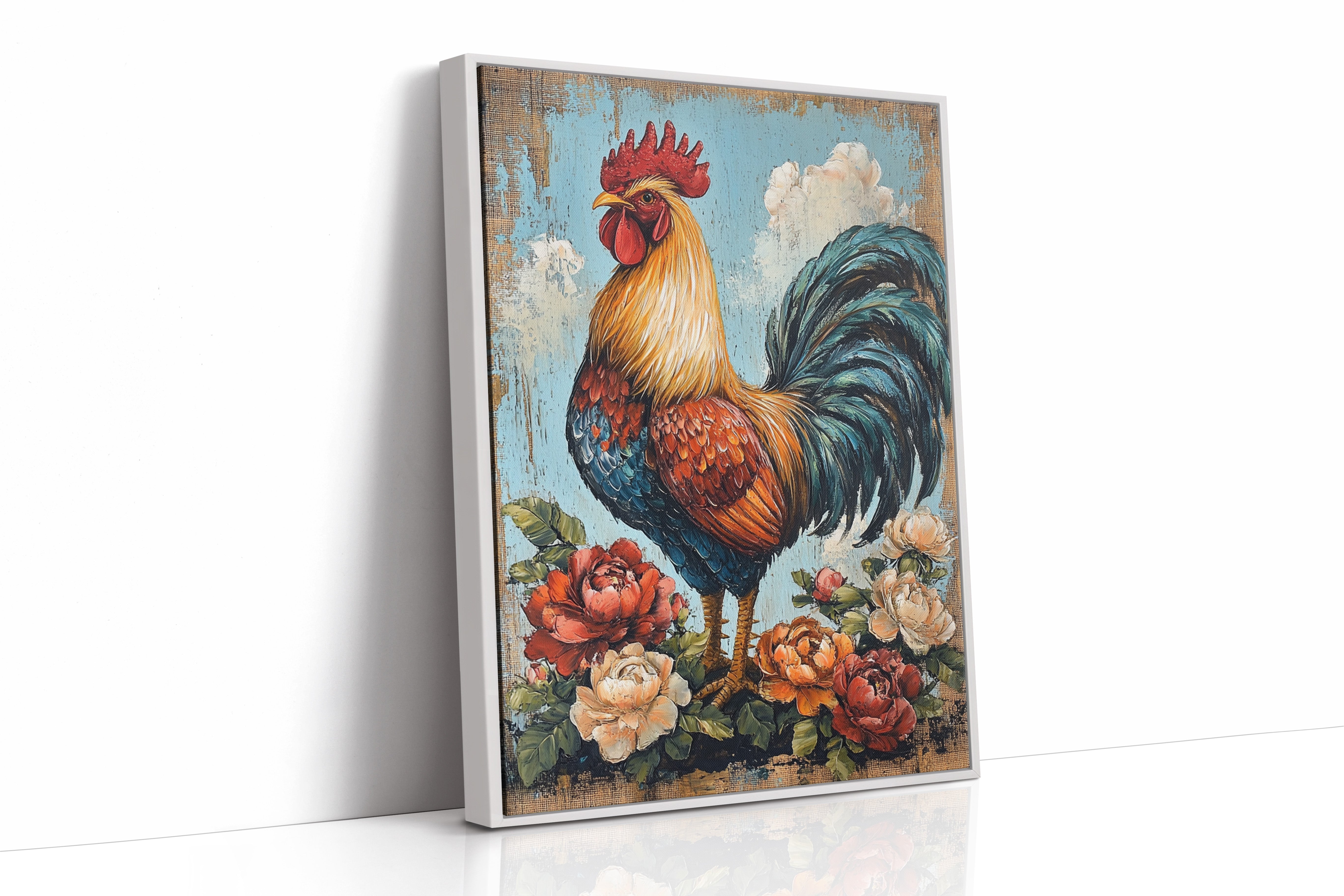 AL0216 - Premium Art Print - White Framed Canvas image 1