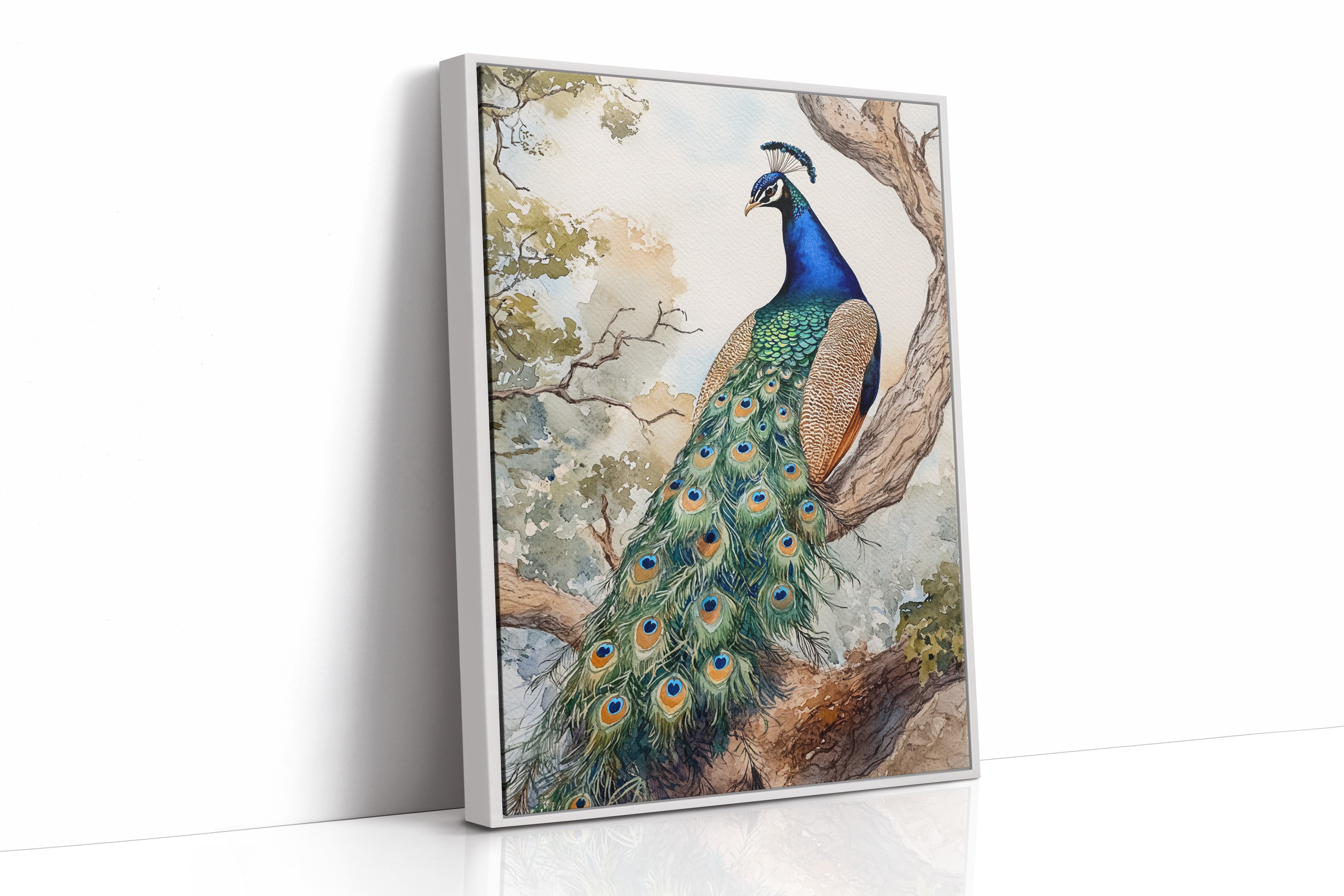 AL0219 - Premium Art Print - White Framed Canvas image 1