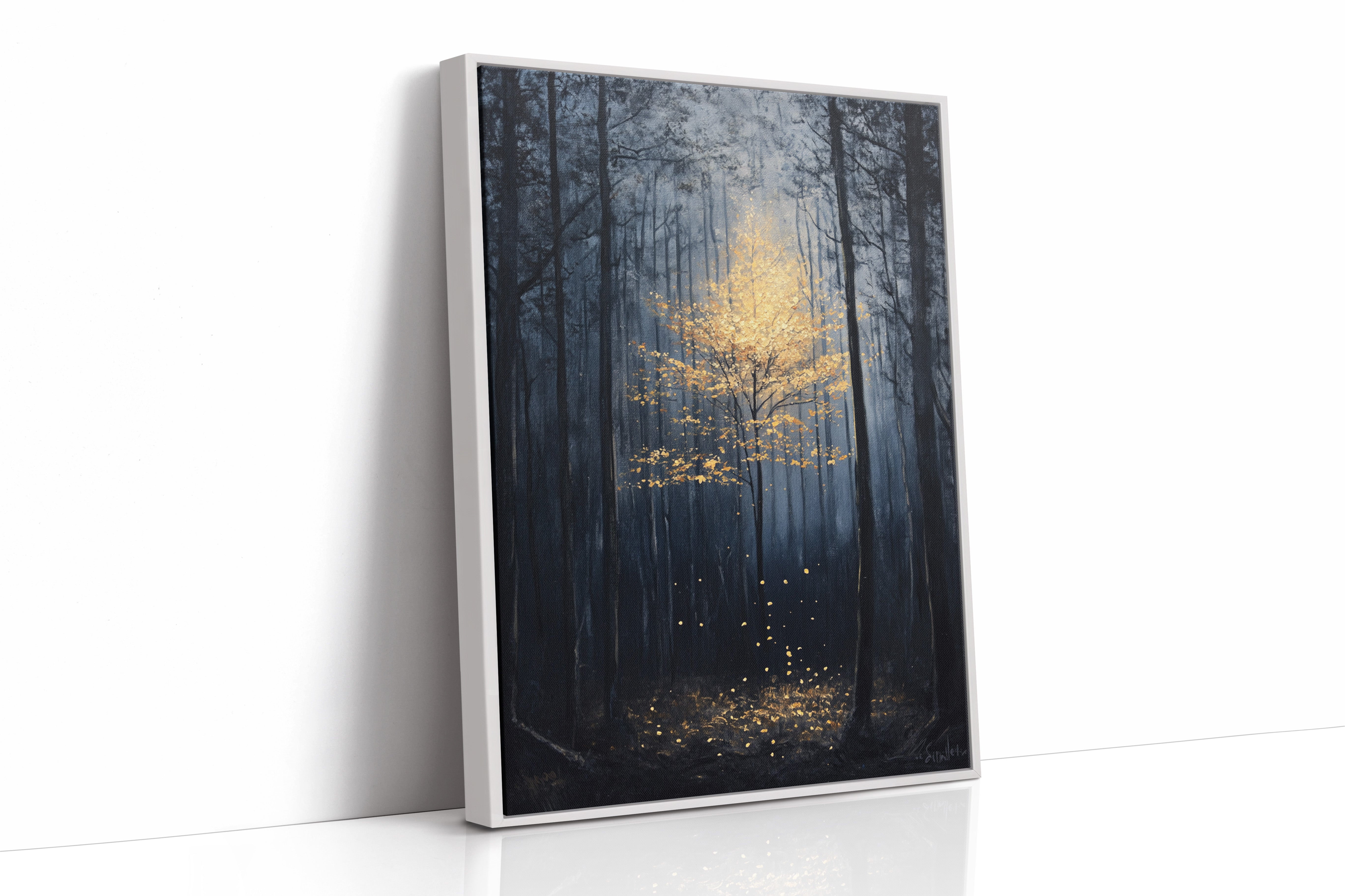 AL0254 - Premium Art Print - White Framed Canvas image 1
