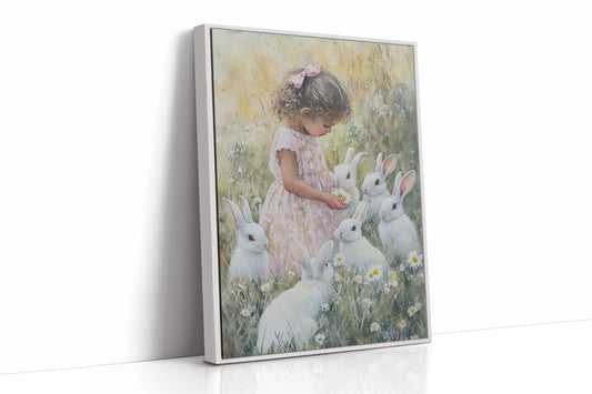 AL0279 - Premium Art Print - White Framed Canvas image 1