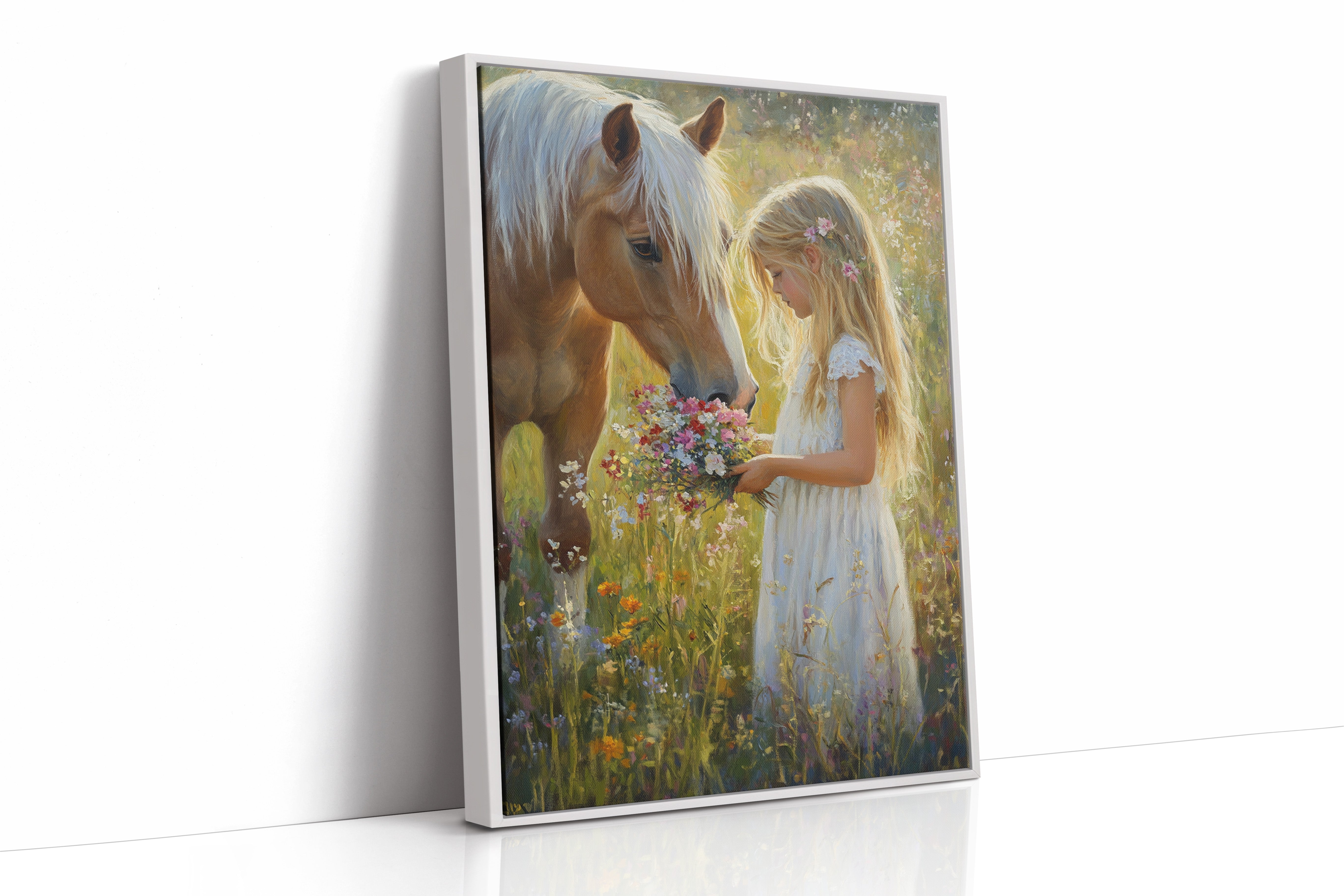 AL0284 - Premium Art Print - White Framed Canvas image 1