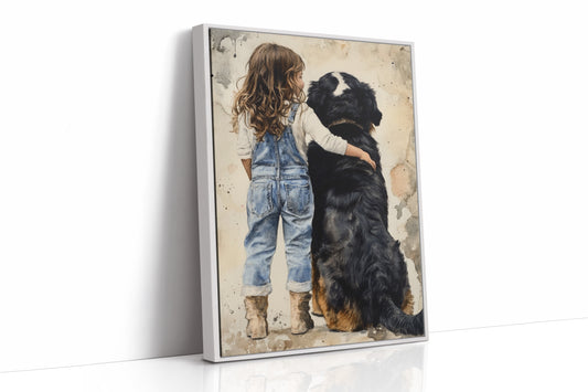 AL0288 - Premium Art Print - White Framed Canvas image 1