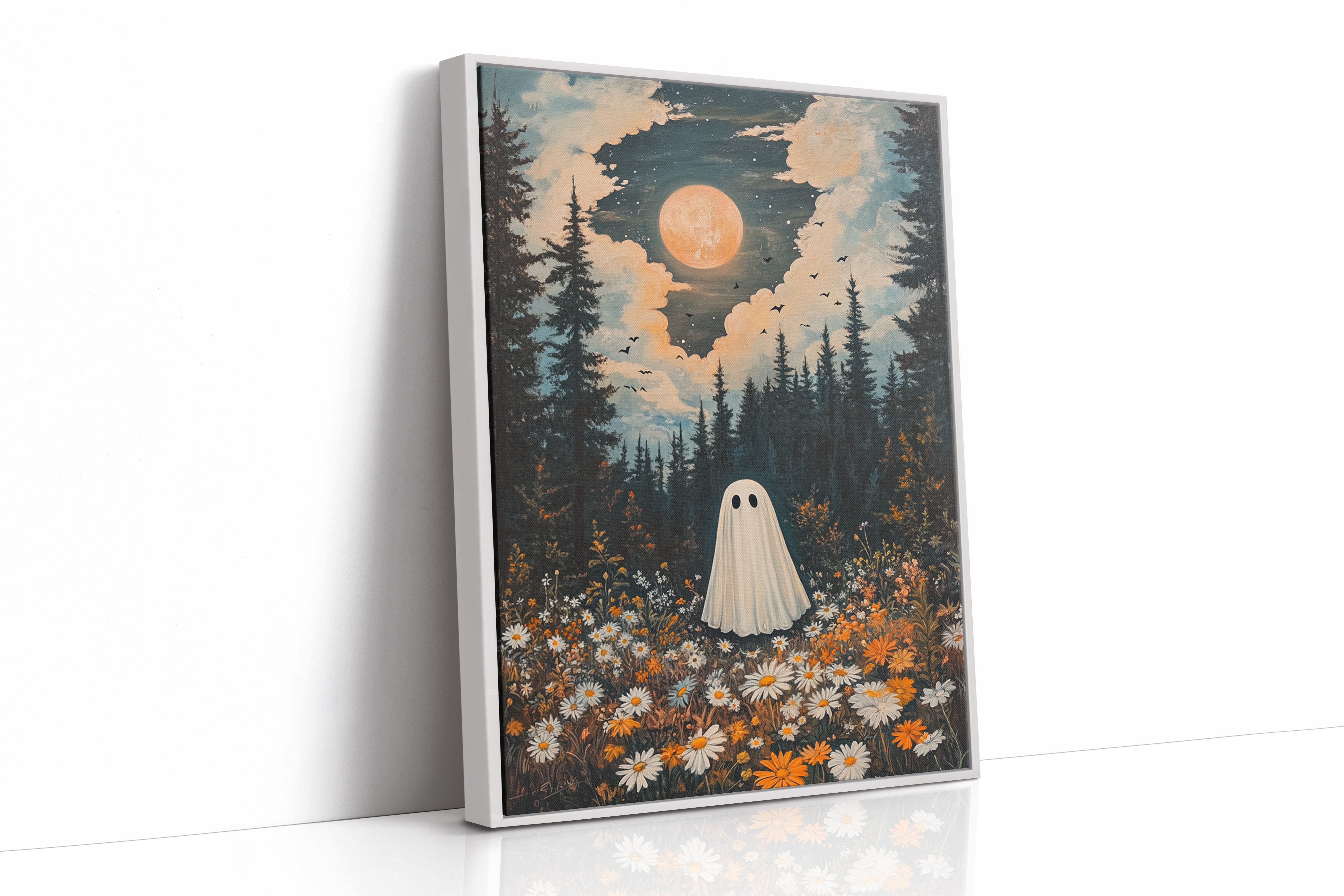 AL0291 - Premium Art Print - White Framed Canvas image 1