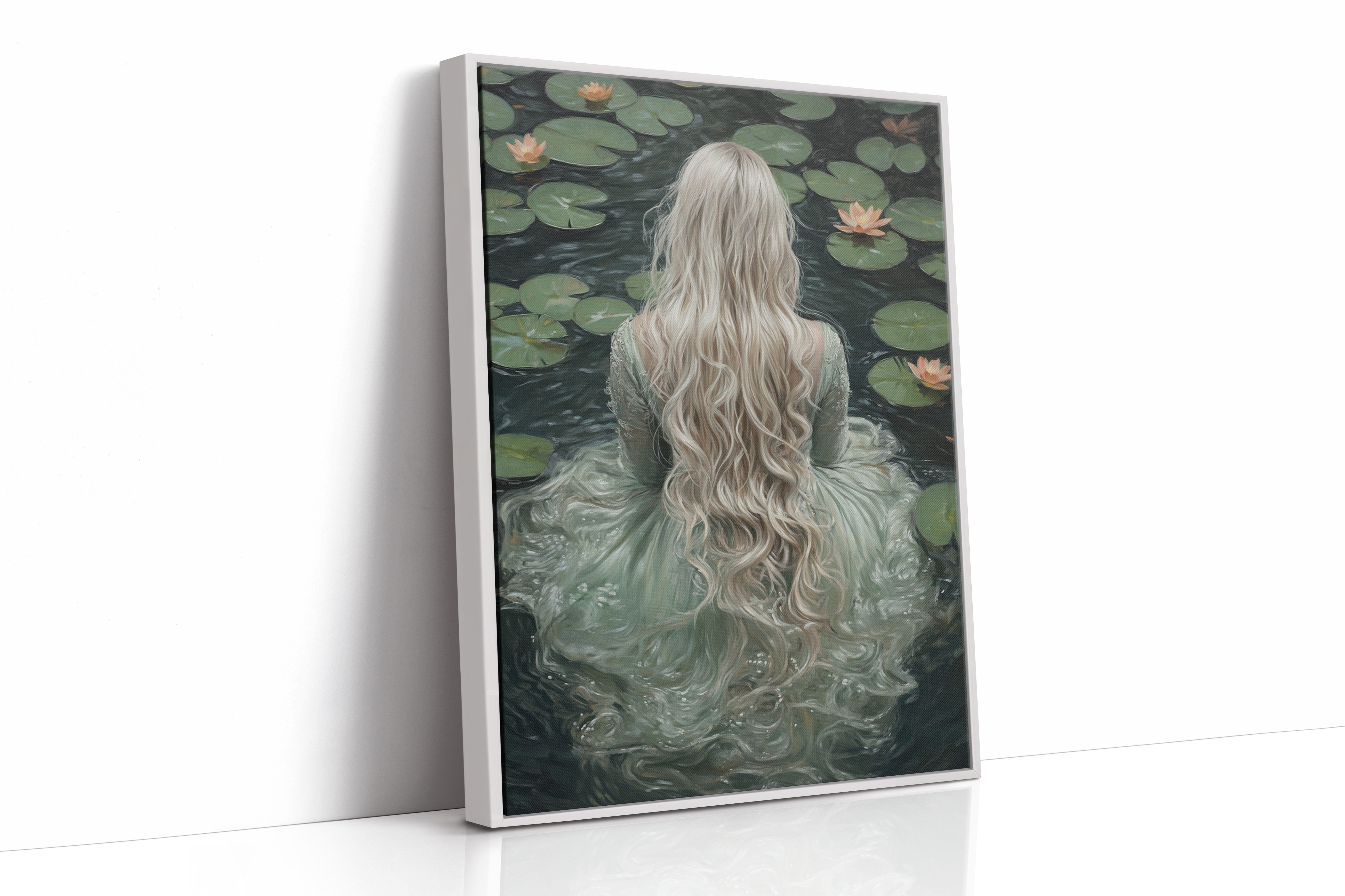 AL0299 - Premium Art Print - White Framed Canvas image 1