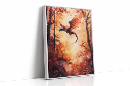 AL0305 - Premium Art Print - White Framed Canvas image 1