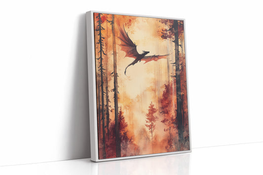 AL0306 - Premium Art Print - White Framed Canvas image 1