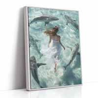 AL0307 - Premium Art Print - White Framed Canvas image 1