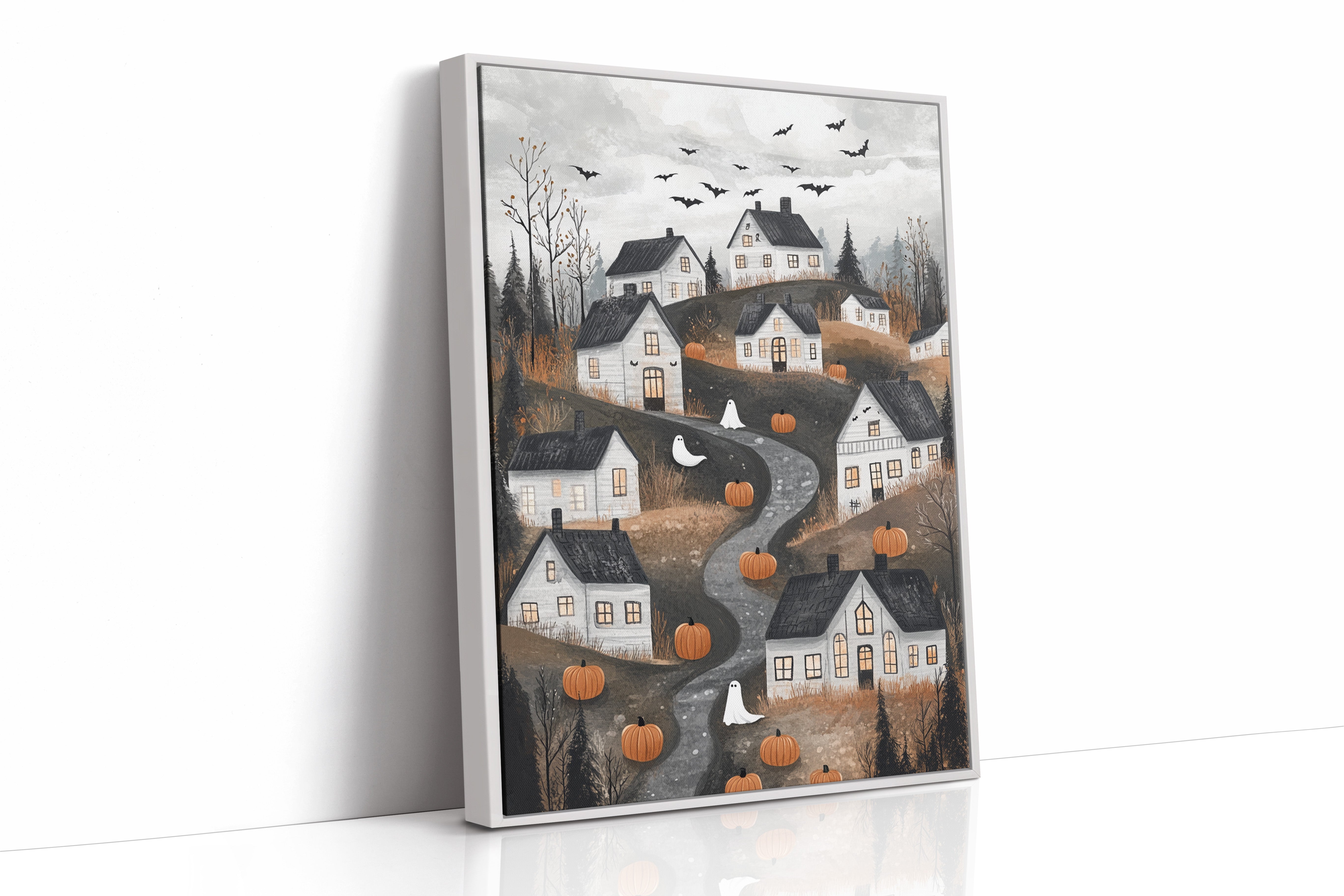 AL0308 - Premium Art Print - White Framed Canvas image 1