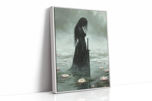 AL0319 - Premium Art Print - White Framed Canvas image 1