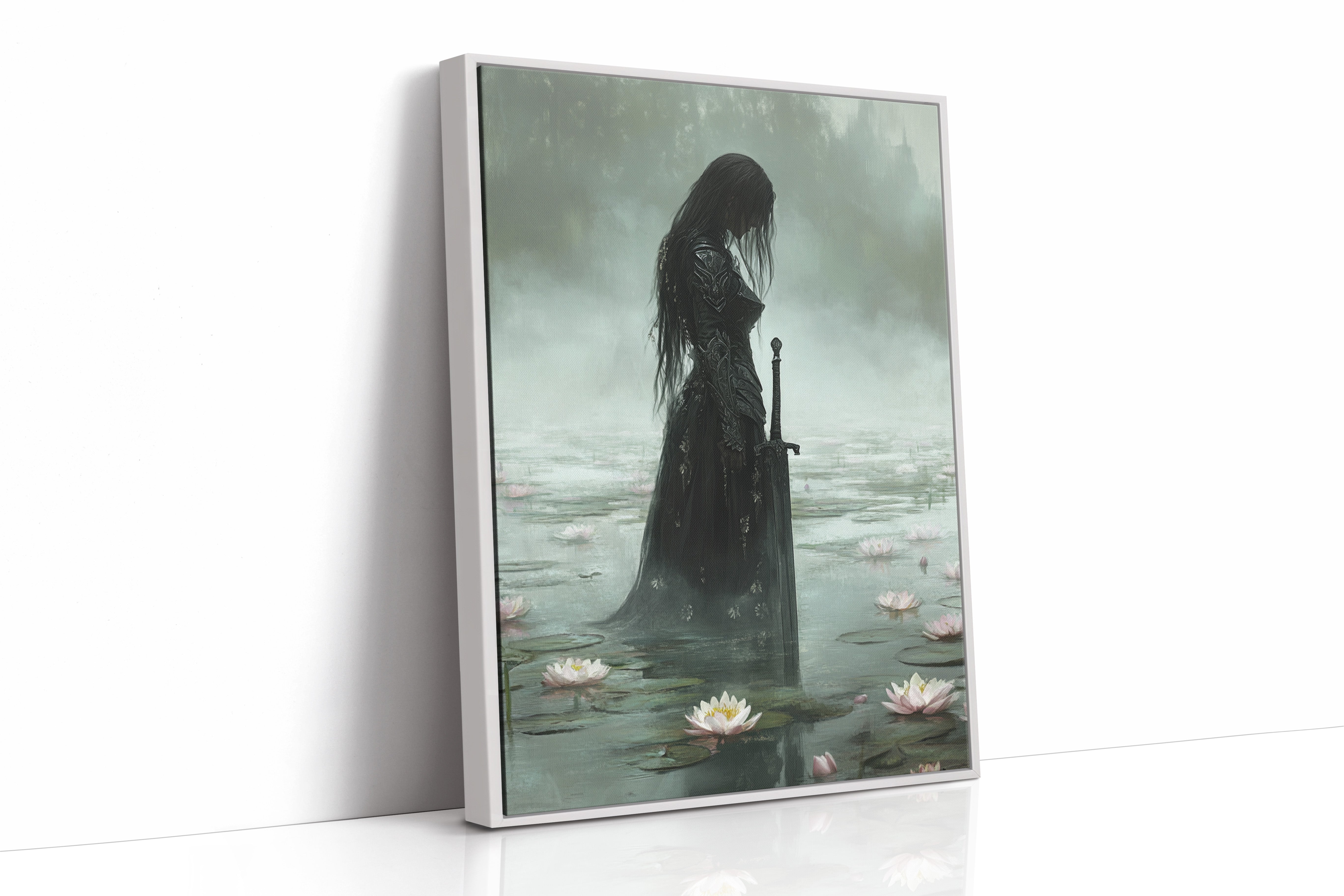 AL0319 - Premium Art Print - White Framed Canvas image 1