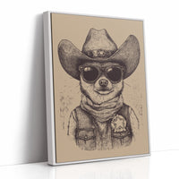 AL0737 - Premium Art Print - White Framed Canvas image 1