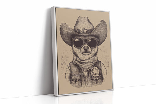 AL0737 - Premium Art Print - White Framed Canvas image 1
