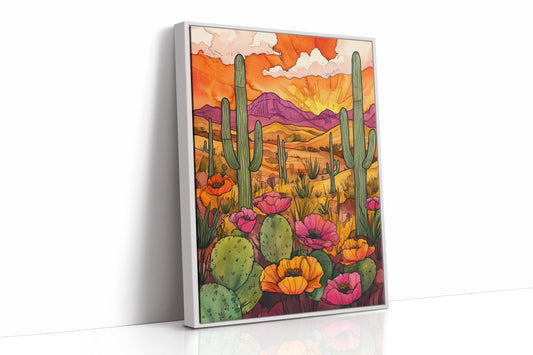 AL0778 - Premium Art Print - White Framed Canvas image 1