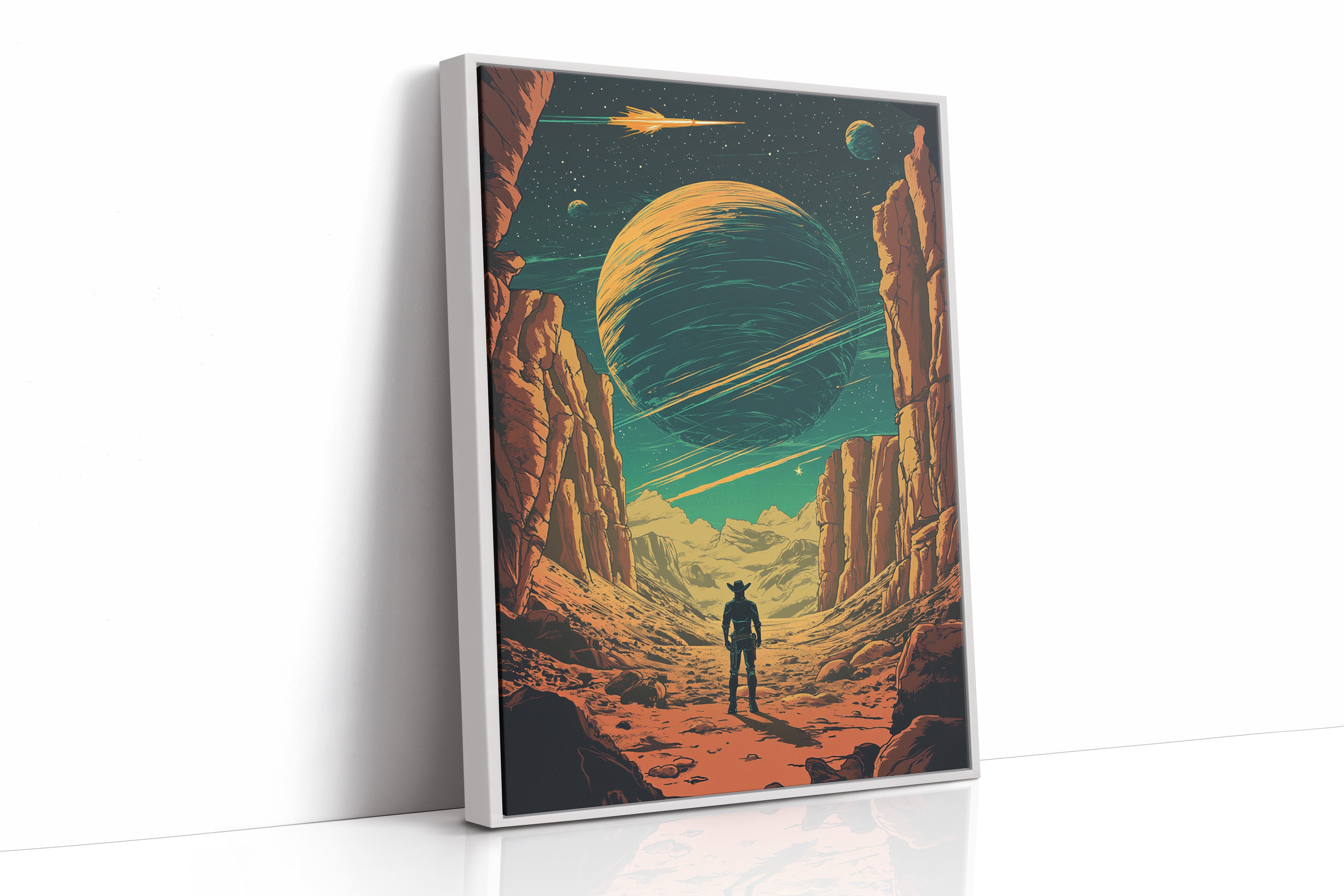 AL0780 - Premium Art Print - White Framed Canvas image 1