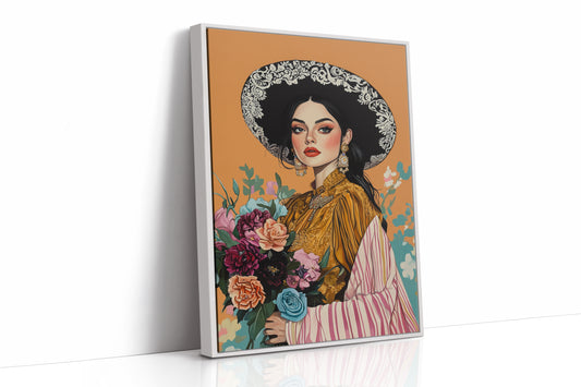 AL0781 - Premium Art Print - White Framed Canvas image 1