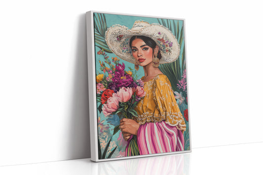 AL0782 - Premium Art Print - White Framed Canvas image 1