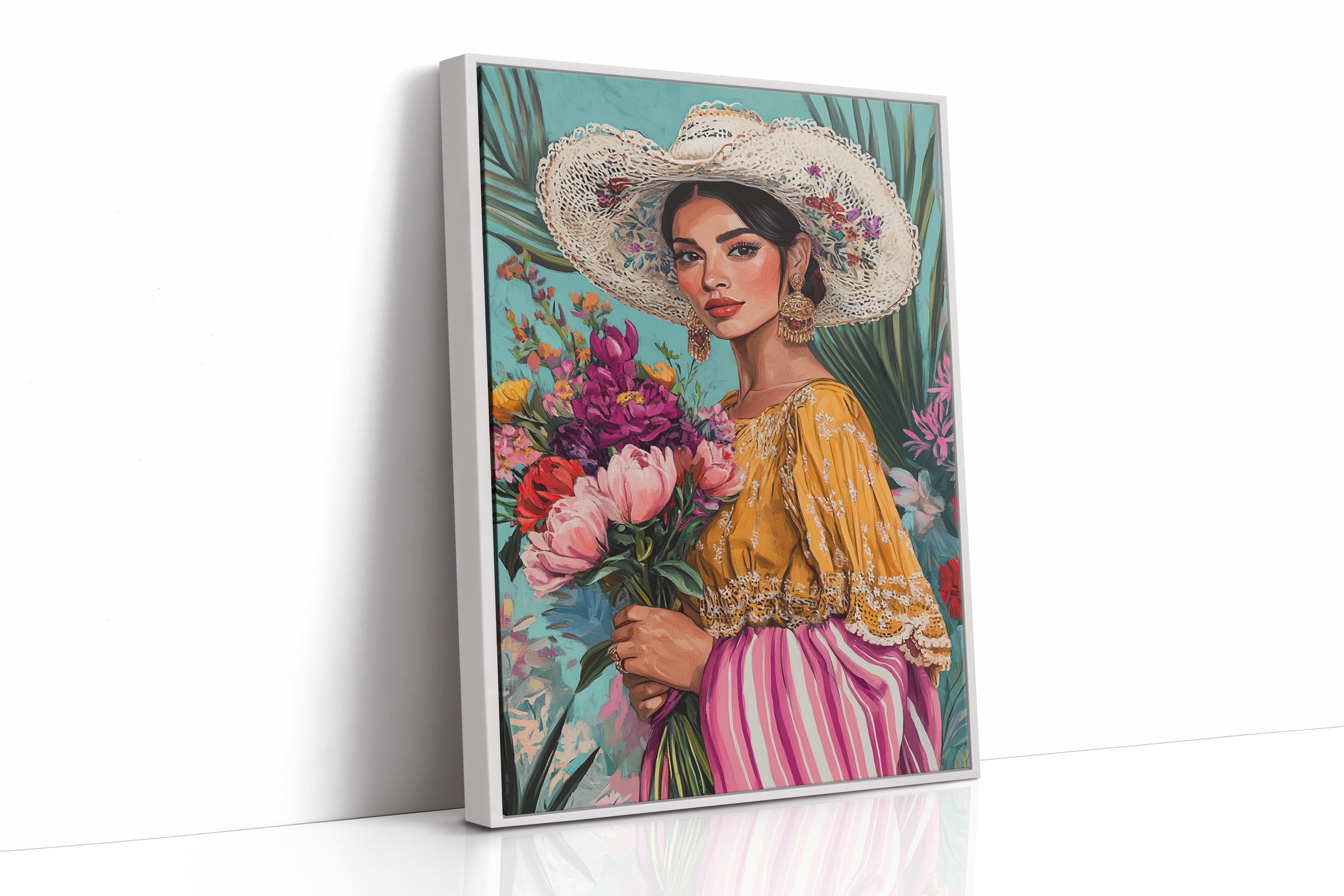 AL0782 - Premium Art Print - White Framed Canvas image 1