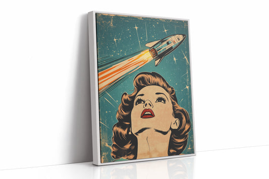 AL0783 - Premium Art Print - White Framed Canvas image 1