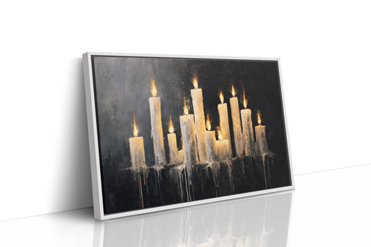 JK1364 - Premium Art Print - White Framed Canvas image 1