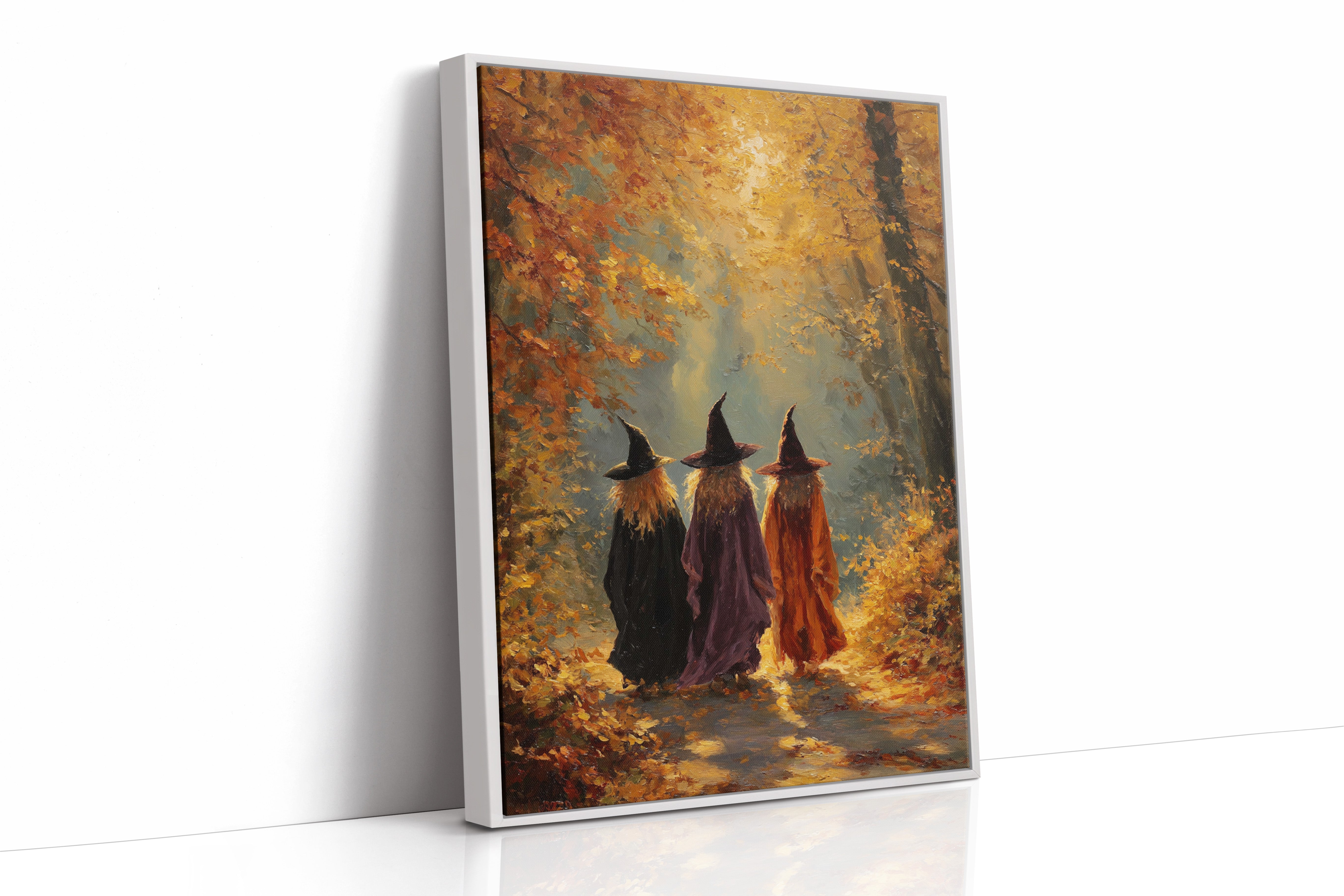 JK1371 - Premium Art Print - White Framed Canvas image 1