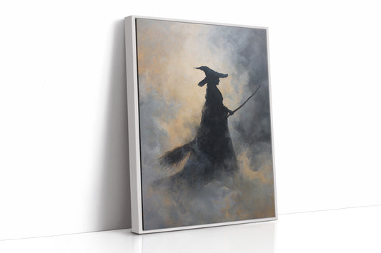 JK1372 - Premium Art Print - White Framed Canvas image 1
