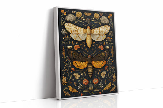 JK1374 - Premium Art Print - White Framed Canvas image 1