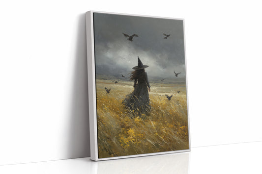JK1377 - Premium Art Print - White Framed Canvas image 1