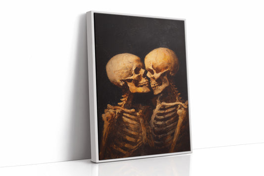 JK1378 - Premium Art Print - White Framed Canvas image 1