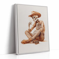 JK1380 - Premium Art Print - White Framed Canvas image 1