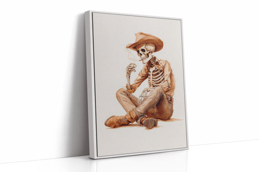 JK1380 - Premium Art Print - White Framed Canvas image 1